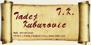 Tadej Kuburović vizit kartica